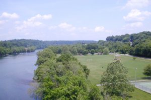 Bisset Park in the City of Radford, VA overlooks the New River and is home to soccer fields, tennis courts, and more