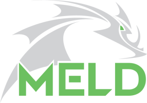 Aeroprobe MELD logo, a revolutionary manufacturing process for metal created at Aeroprobe in Virginias New River Valley